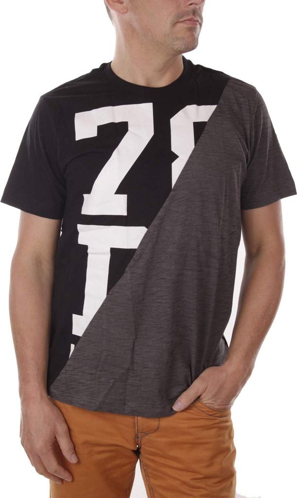 Diesel T-Joe-NH Herren T-Shirt Rundhals Kurzarm Schwarz