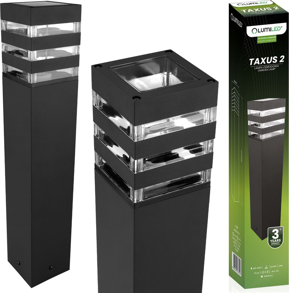 Lampa Ogrodowa Słupek Zewnętrzny Stojący E27 LED TAXUS 2 Zdjęcie produktu 