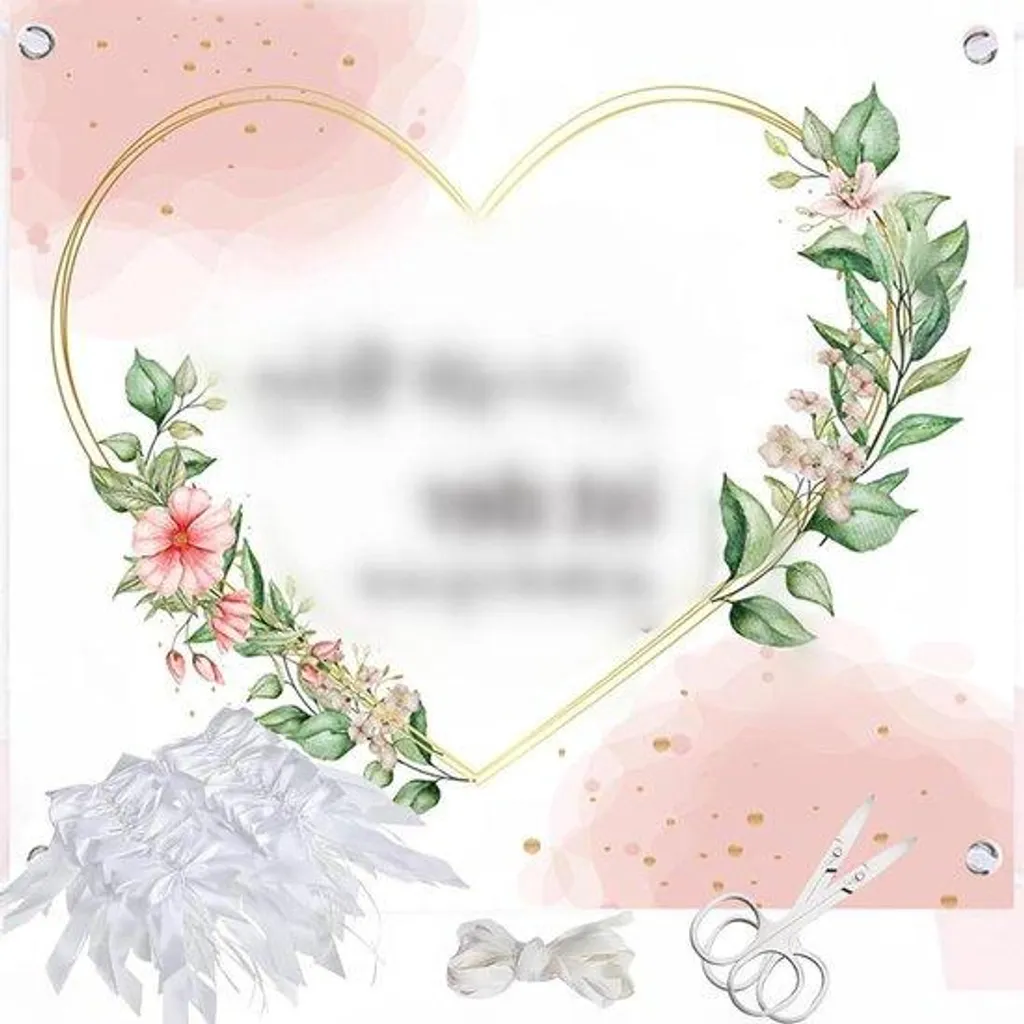 Set décoration mariage floral 54 pièces avec tissu satiné et accessoires