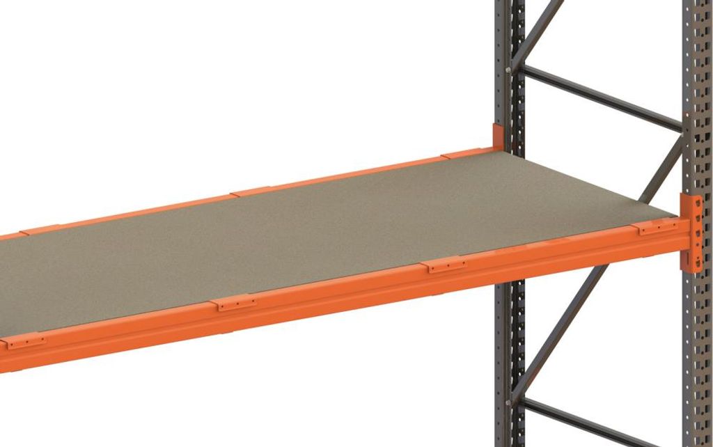 Spanplattenboden 3600 x 1100 x 38 mm mit abgesetzten Tiefenauflagen für multipal