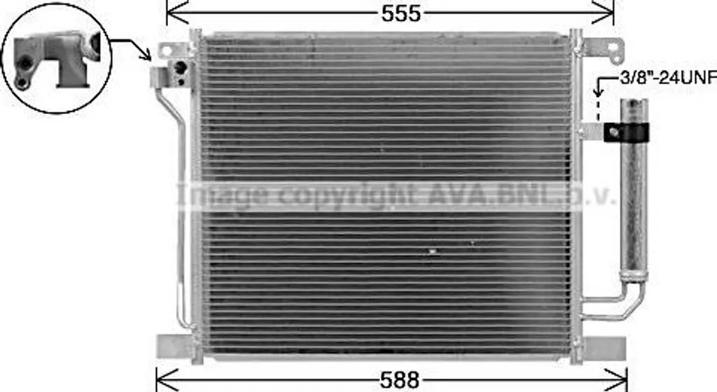 Condensateur clim AVA DN5467D haute résistance - Compatible 92100BA61A