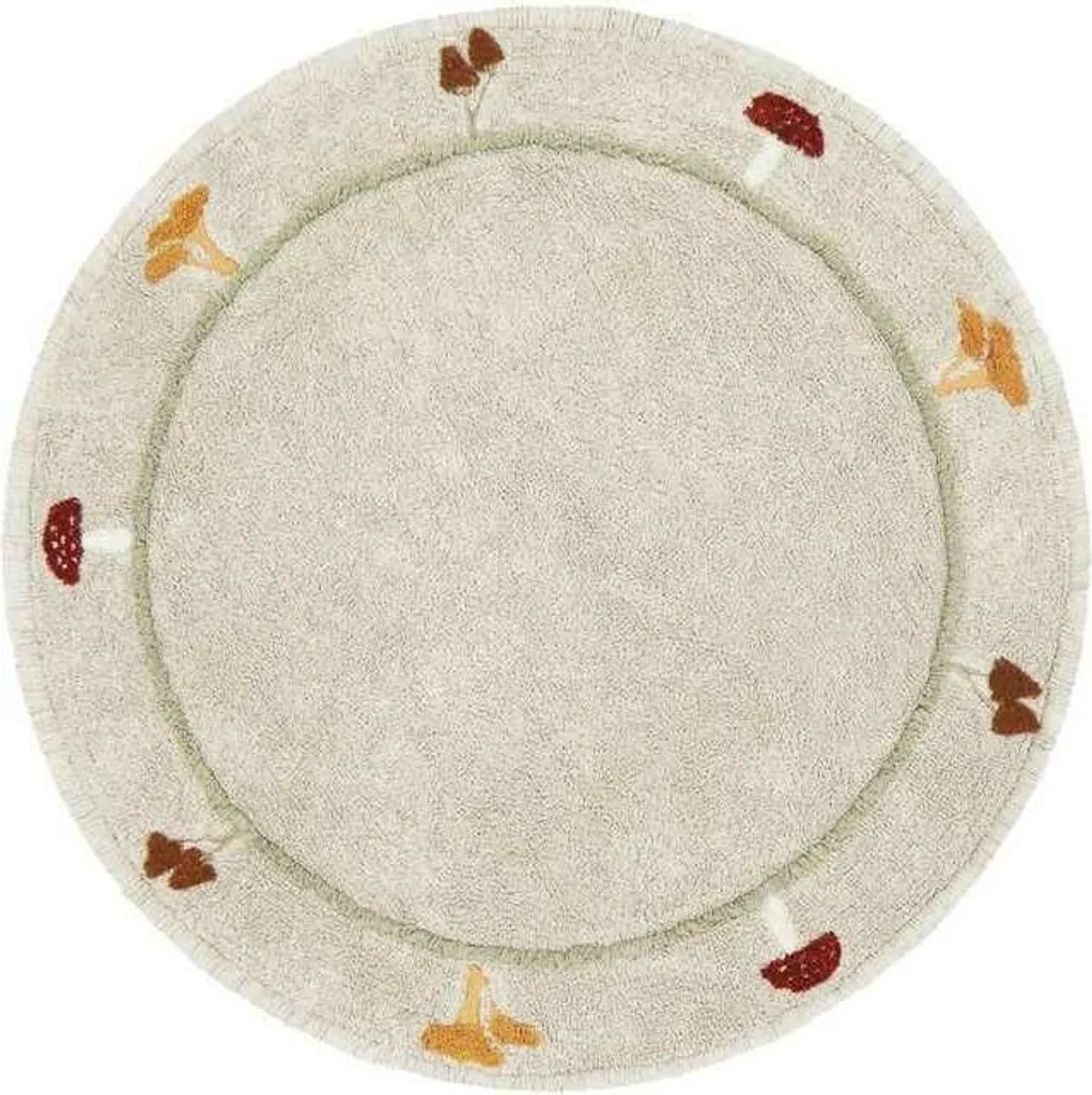 Tapis enfant Chanterelle rond 140 cm pour créer un espace de jeu doux