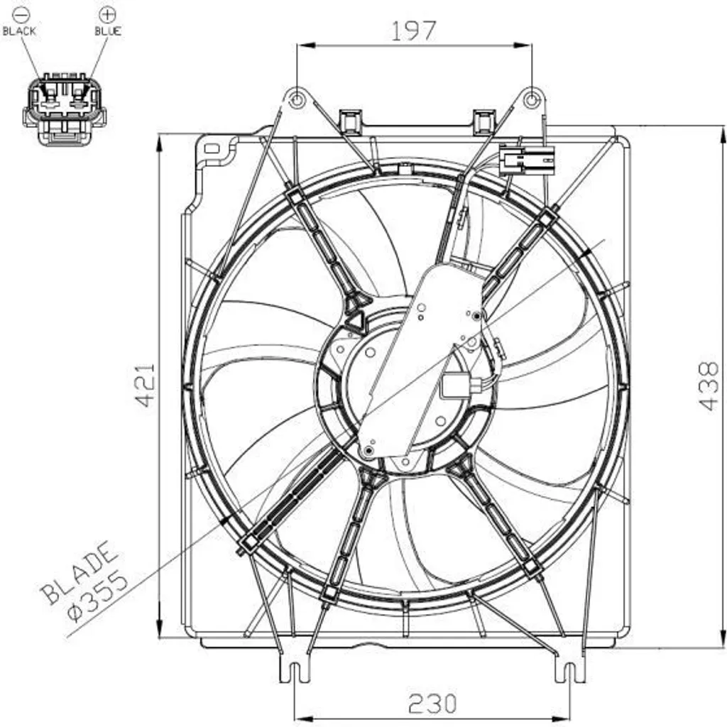 NRF 47934 Ventilateur de Radiateur OE 386115PAA01 pour CR-V IV et V