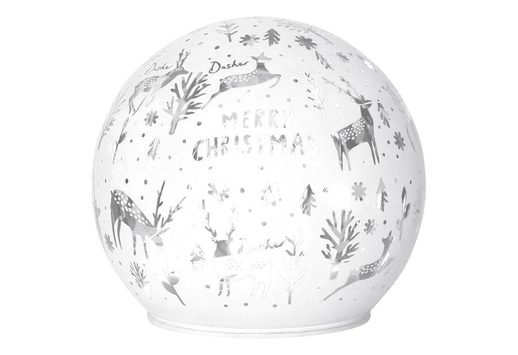 STAR TRADING Glaskugel Merry Christmas LED Batterie Timer Produktbild 