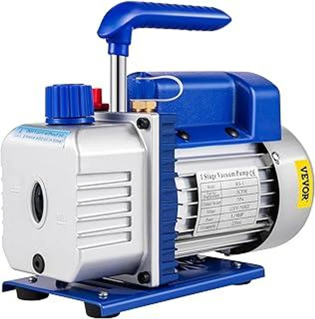 Pompa a vuoto VEVOR 3CFM, pompa a vuoto 1/4 HP, pompa a depressione, pompa a vuoto 220 V, pompa per dispositivi a vuoto, pompa a depressione 50 Hz, pompa per dispositivi a vuoto
