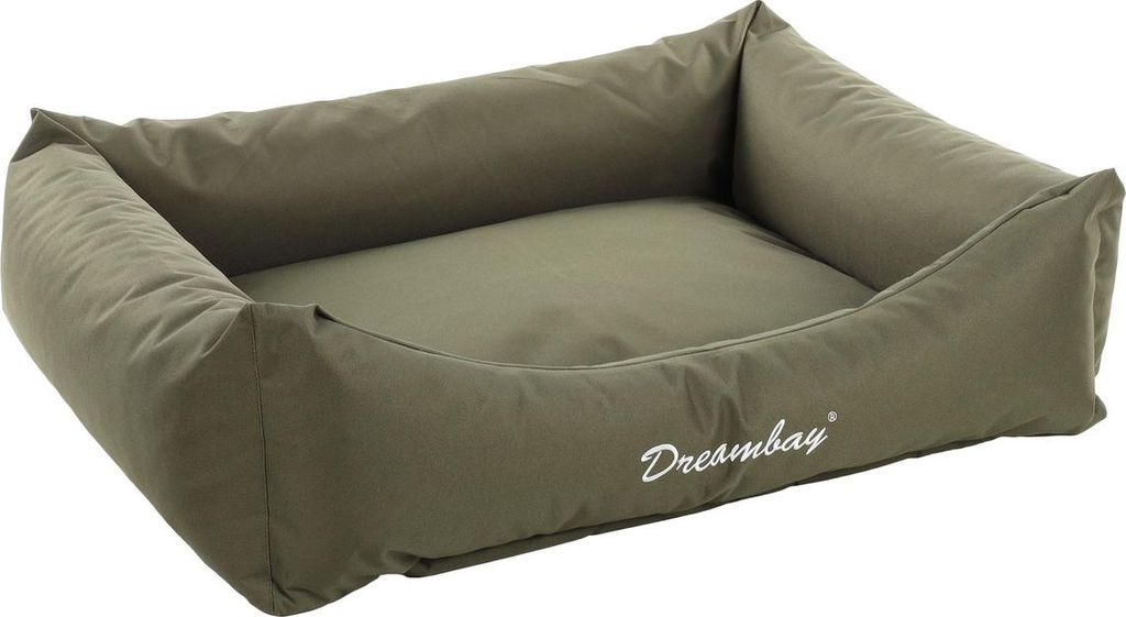Flamingo Hundekorb Dreambay rechteckig olivgrün, Maße: 100 x 80 x 25 cm