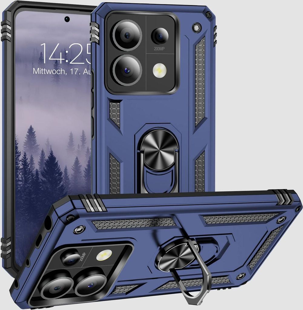 Armor Outdoor Handyhülle für Xiaomi Redmi Note 13 Pro 5G Handy Panzer Case Cover Schutzhülle Farbe: Blau