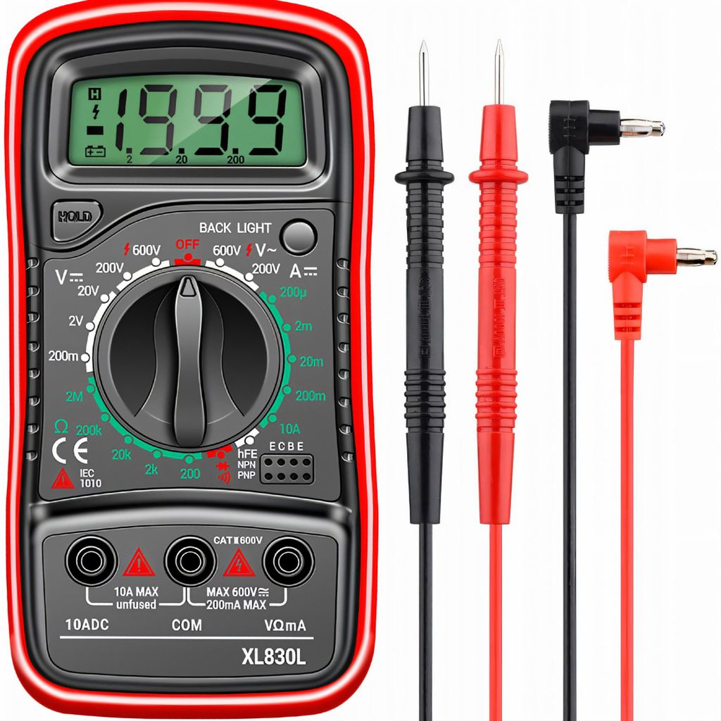 Digital Multimeter LCD Digitaler Strommessgerät AC DC Ohm Produktbild 