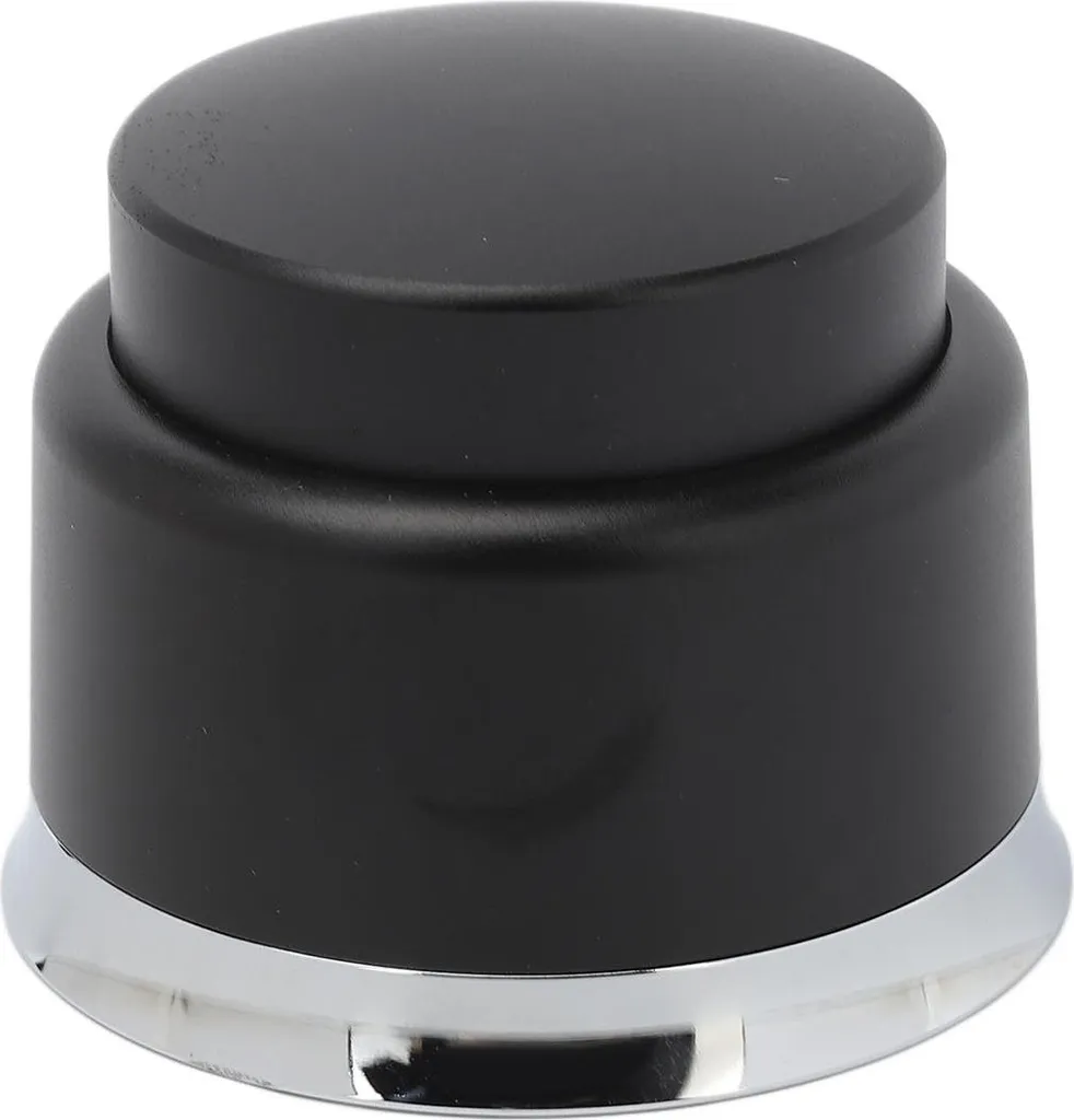 Répartiteur de café 58 mm et tasseur manuel noir en acier inoxydable