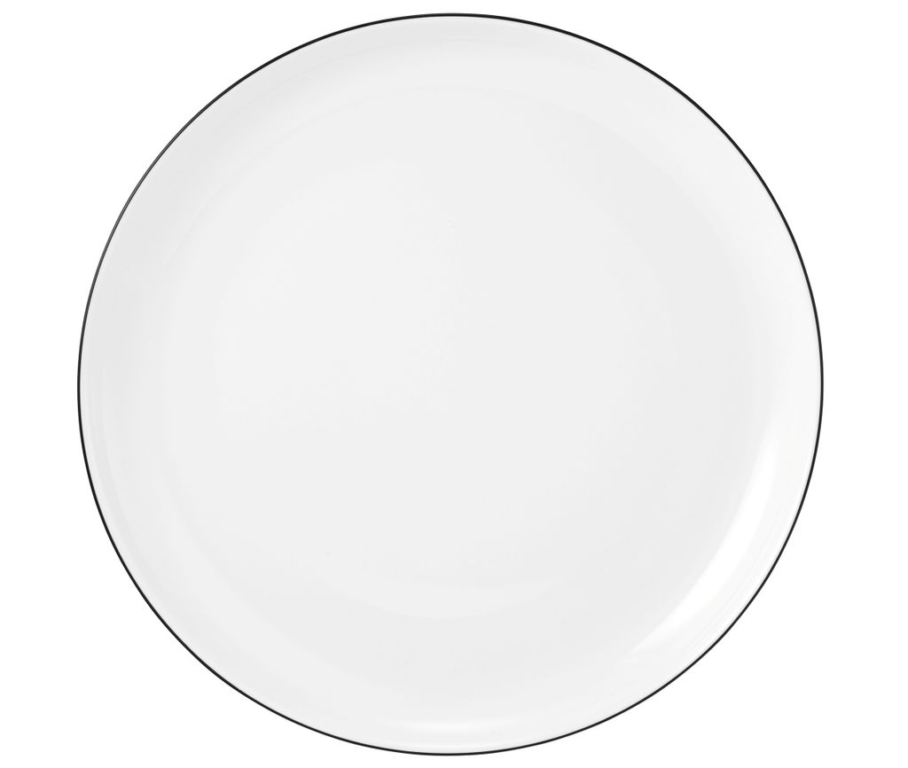 Servizio da tè Lido Black Line, 18 pezzi Bianco con bordo nero