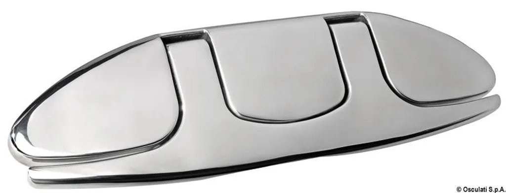 Taquet pivotant 350 mm en inox 316 poli miroir pour amarrage facile