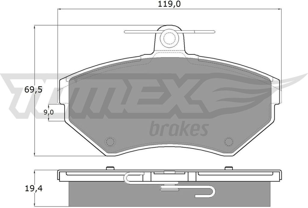 TOMEX brakes Bremsbeläge Satz Vorne Bremsklötze für VW PASSAT Variant (3B5) TX 13-12
