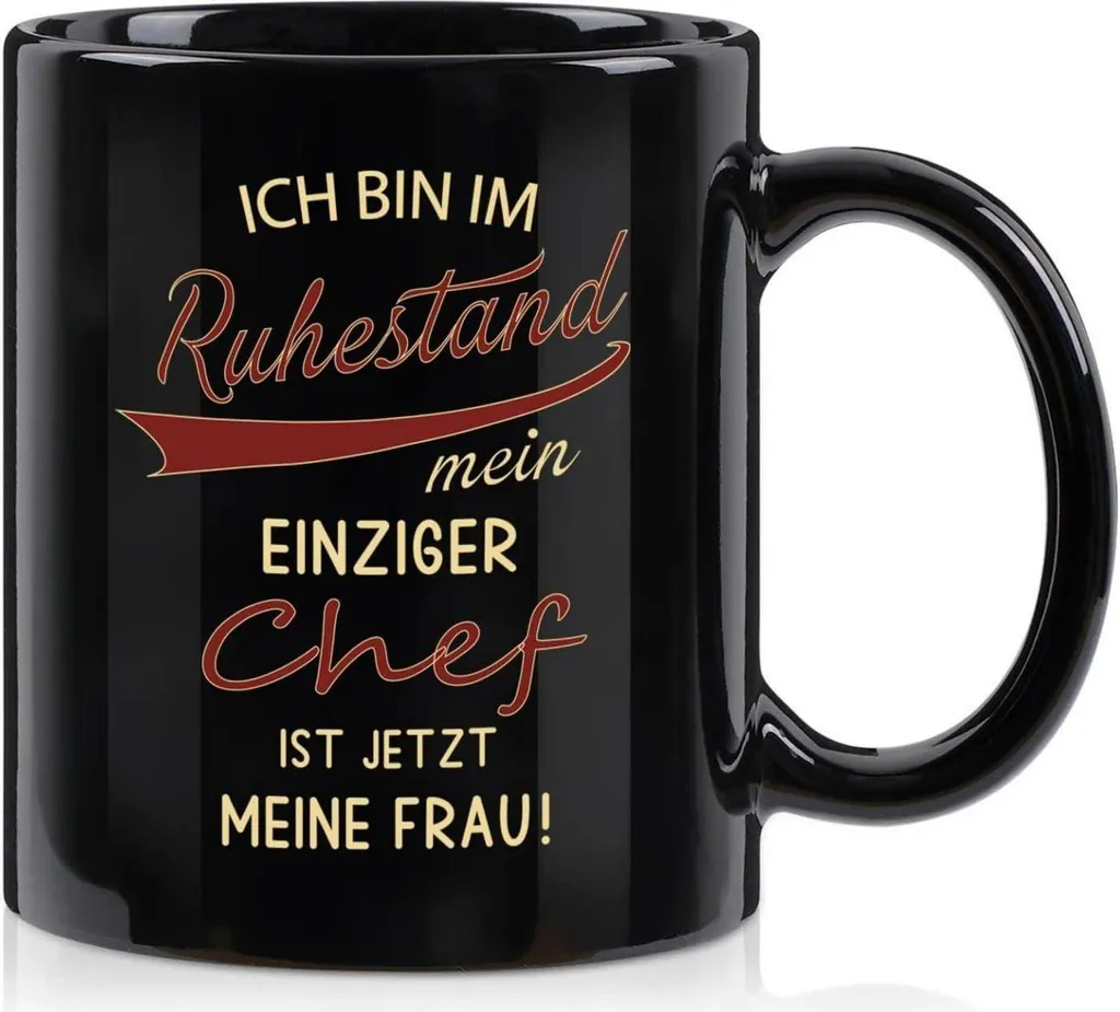 Mug Regalo Pensionati 320ml Nero - Regalo Addio Uomo Pensione