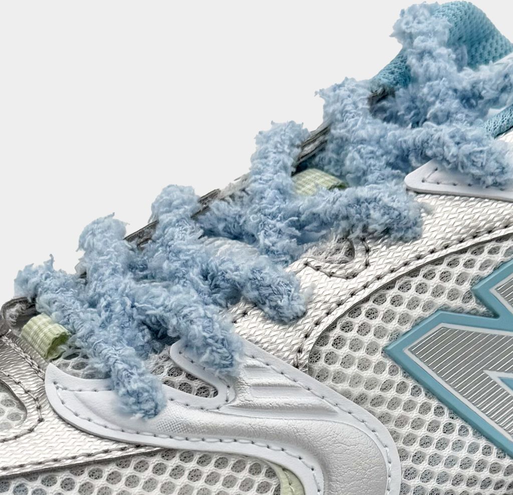 Schnürsenkel Fluffy Fuzzy Laces Plüsch Baby Blue - 140cm