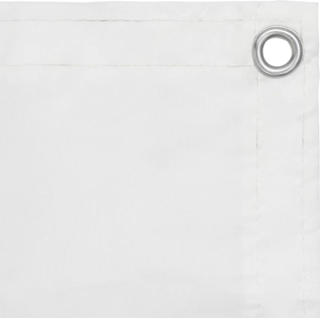 vidaXL Schermo privacy per balcone bianco 75x500 cm Tessuto Immagine del prodotto 