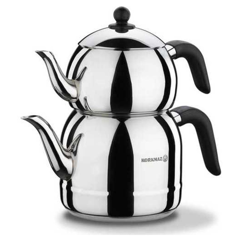 Korkmaz A194 Retro Teekanne Teekocher 3.6 Liter Induktion geeignet Tea Pot Set