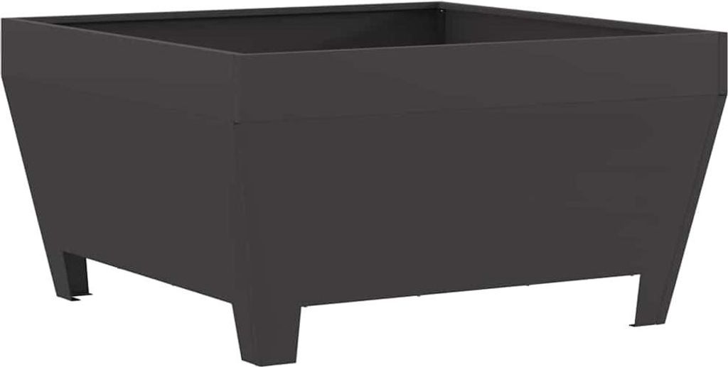 vidaXL Feuerschale Schwarz 80 x 80 x 43 cm Wetterfeststahl Produktbild 
