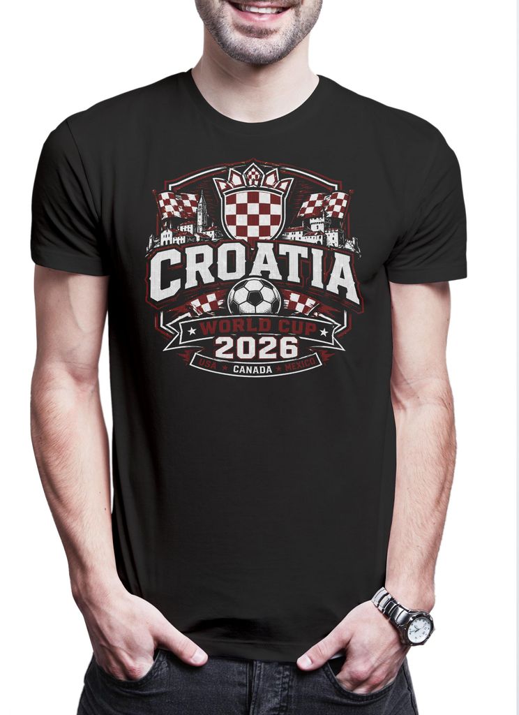 Urban Backwoods Team Croatia 1, Herren T-Shirt, Farbe: Schwarz, Größe: L