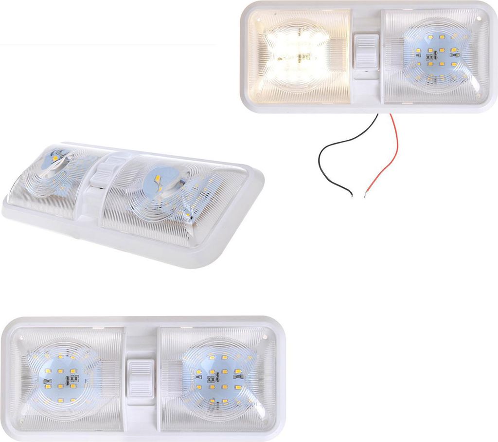 Wohnwagen Wohnmobil Boot Innenbeleuchtung Aufbauleuchte 48 Led, 12v, 640lm, 38x288x127 mm On/Off Schalter