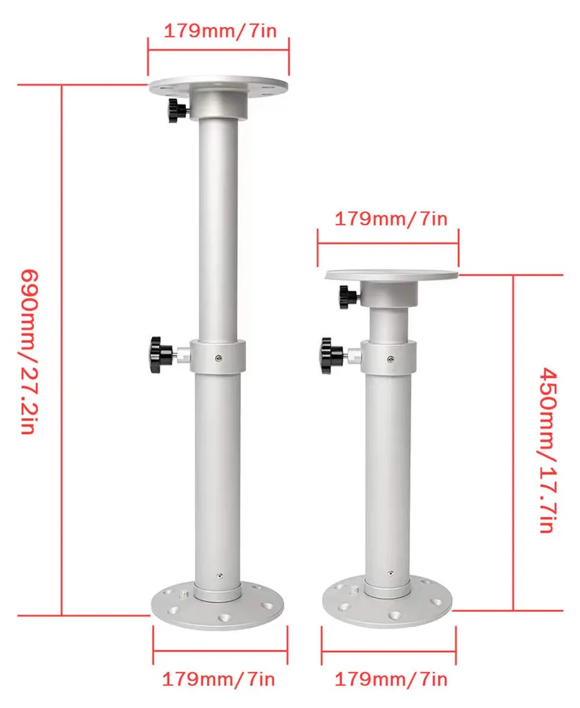 Pied de table pour bureau réglable blanc - Structure aluminium extensible