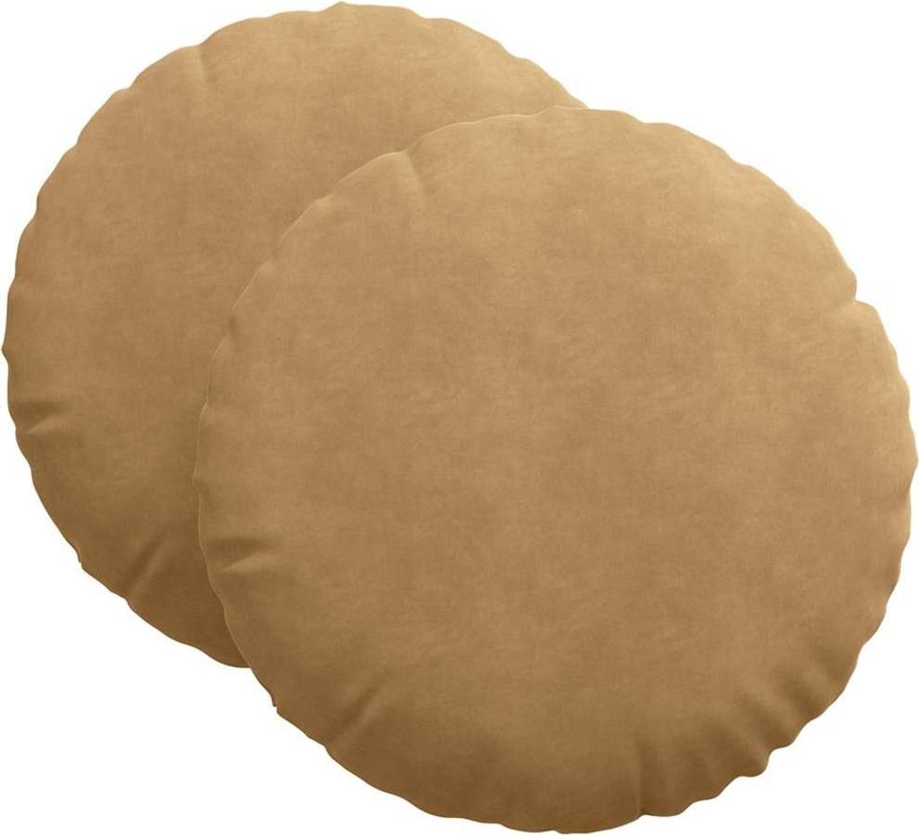 vidaXL Sitzkissen 2 pcs Braun Ø80 x 29 cm Samt