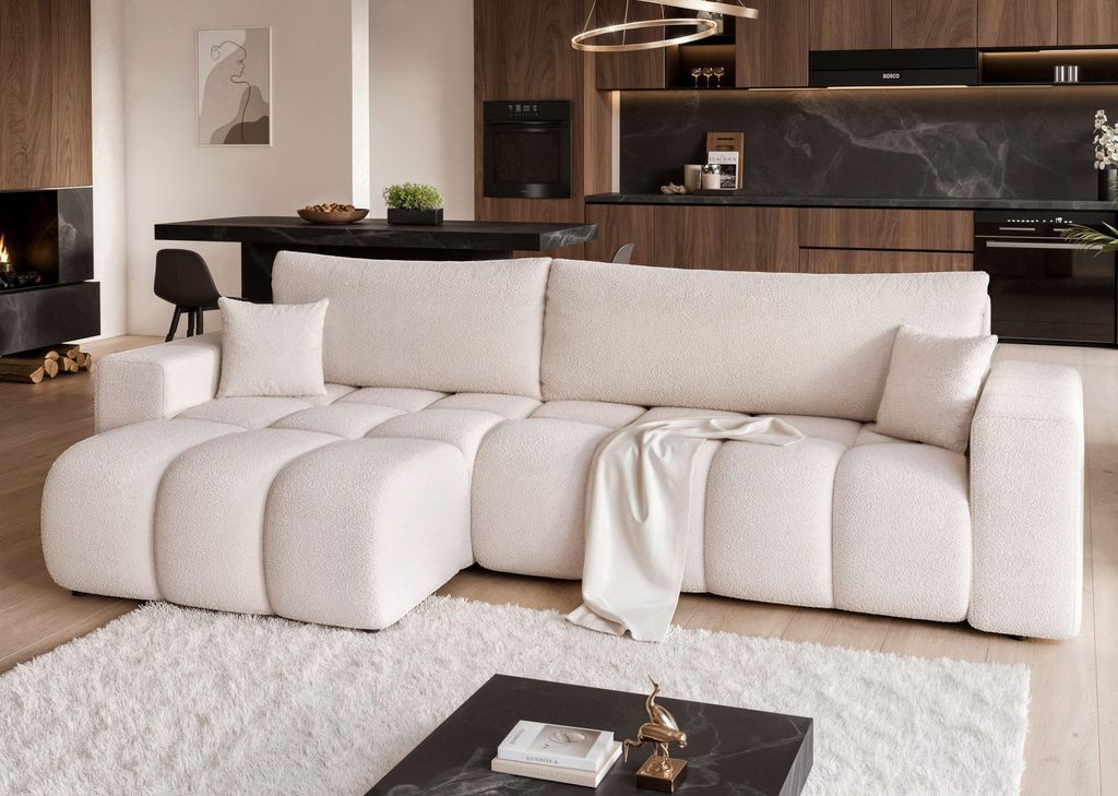 Idohome - Bubble Ecksofa OFI XL Bouclé mit Schlaffunktion, Produktbild 