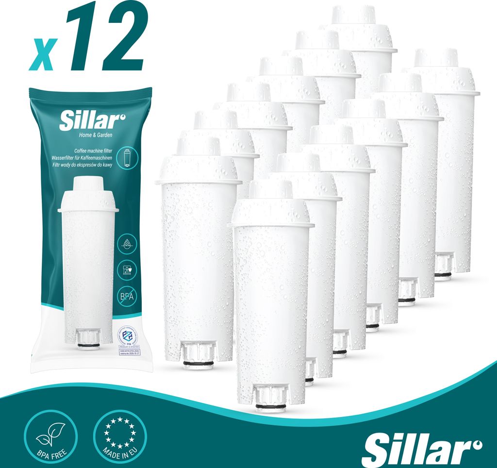Filtr wody Sillar 12 pack do ekspresów do kawy Delonghi Zdjęcie produktu