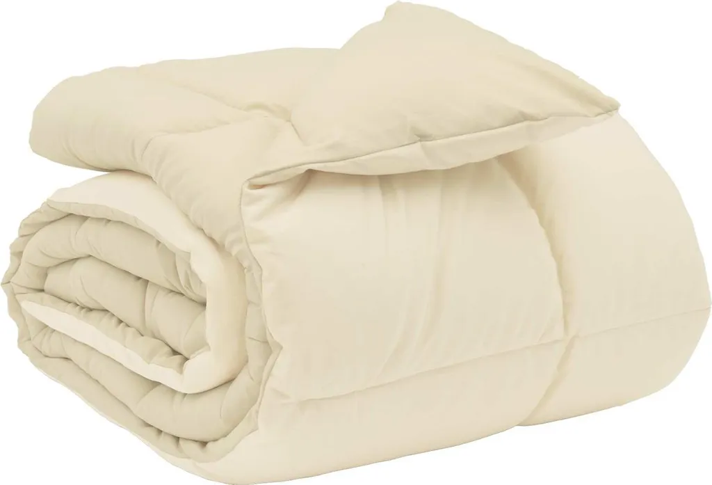 vidaXL Piumone invernale imbottito color crema 140 x 200 cm microfibra