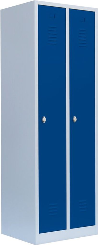 Spind Garderobenschrank Stahlschrank Kleiderspind 180x50x50cm Grau/Blau 510101