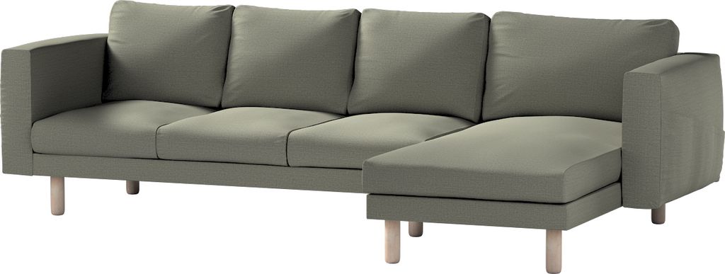 Dekoria Bezug für Norsborg 4-Sitzer Sofa mit Recamiere, grau-beige, Norsborg Bezug für 4-Sitzer Sofa mit Recamiere