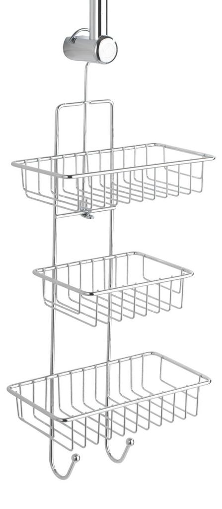 WENKO Duschcaddy Milano, 3 Ablagen, 2 Haken Duschcaddy zum Produktbild 