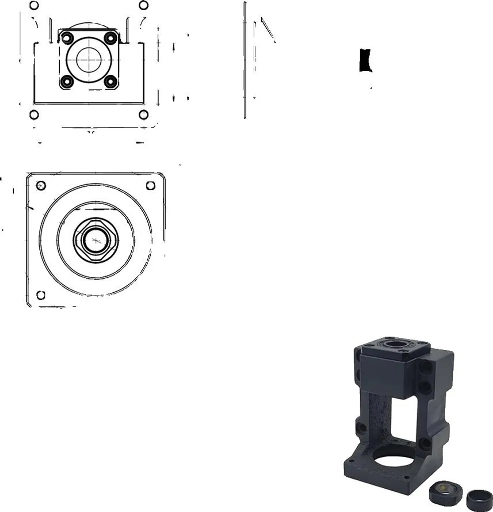 Staffa per motore passo-passo, compatibile con Nema23 e Nema34, design in metallo resistente, HM15-86, cuscinetto a contatto angolare C5