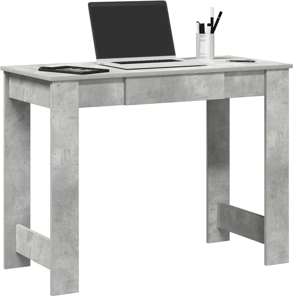 "WINTER SALE"Schreibtisch - elegantes Design - Computertisch/Bürotisch - Betongrau 100x45x75cm Holzwerkstoff NEU761549 - Schreibtische