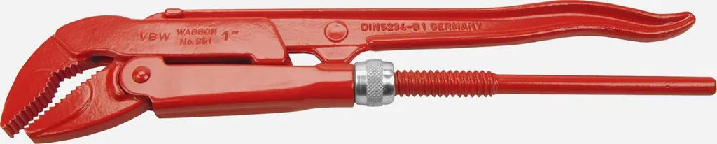 Pince à tuyau professionnelle - Clé serre-tube 45° avec mâchoires dentées