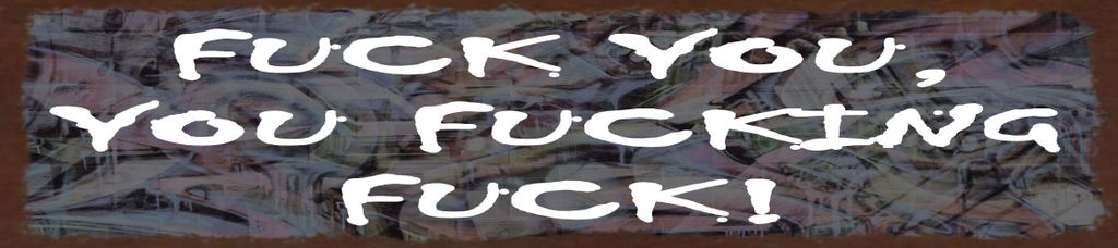 vianmo Holzschild 10x46 cm fuck you you fucking fuck