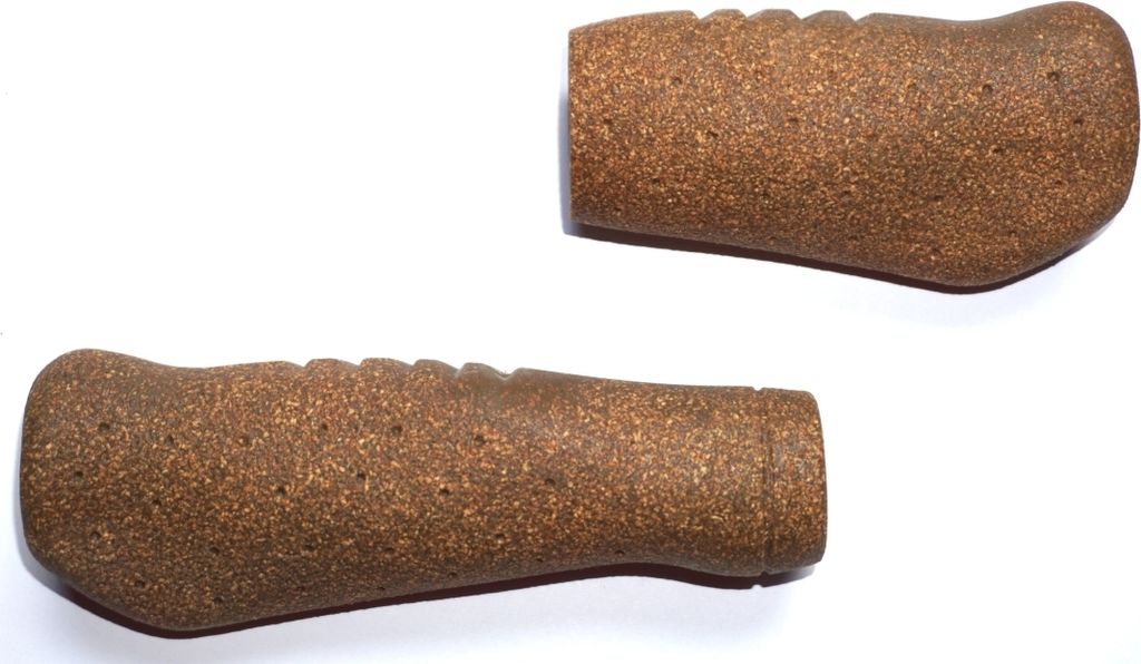 Fahrradgriffe Gel + Kork braun 135/95 mm