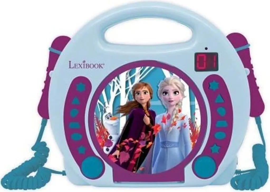 Karaoke Frozen per Bambini: Lettore CD Portatile con Microfoni e LED