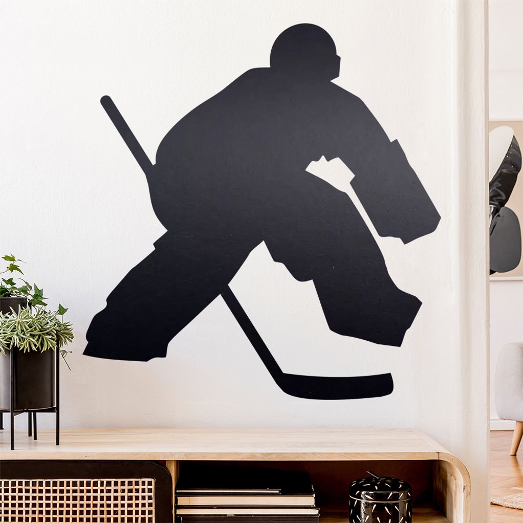 Eishockey Puck Spieler Figur Wandtattoo Wandaufkleber Wall Sticker - Dekoration, Küche, Wohnzimmer, Schlafzimmer, Badezimmer