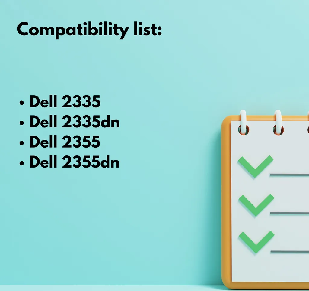 Toner Dell 2335dn 2355dn Noir pour Impression de Documents de Bureau - 3