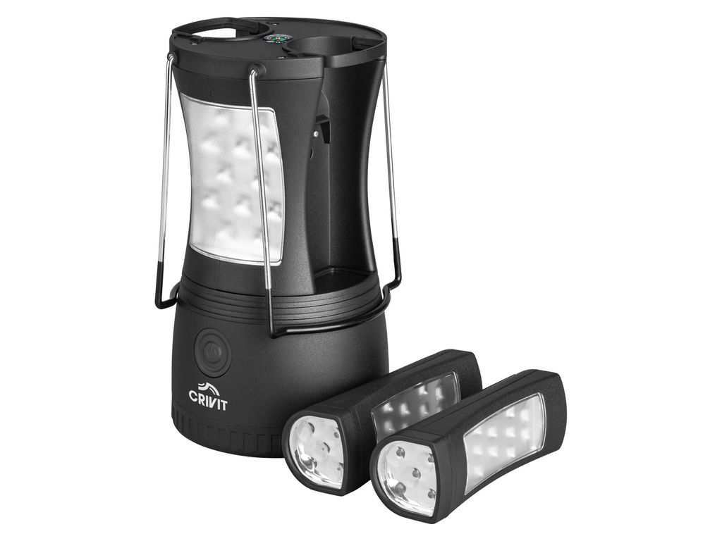 2-in-1 Campinglampe mit Faltbügeln Vielseitige LED-Laterne Produktbild 