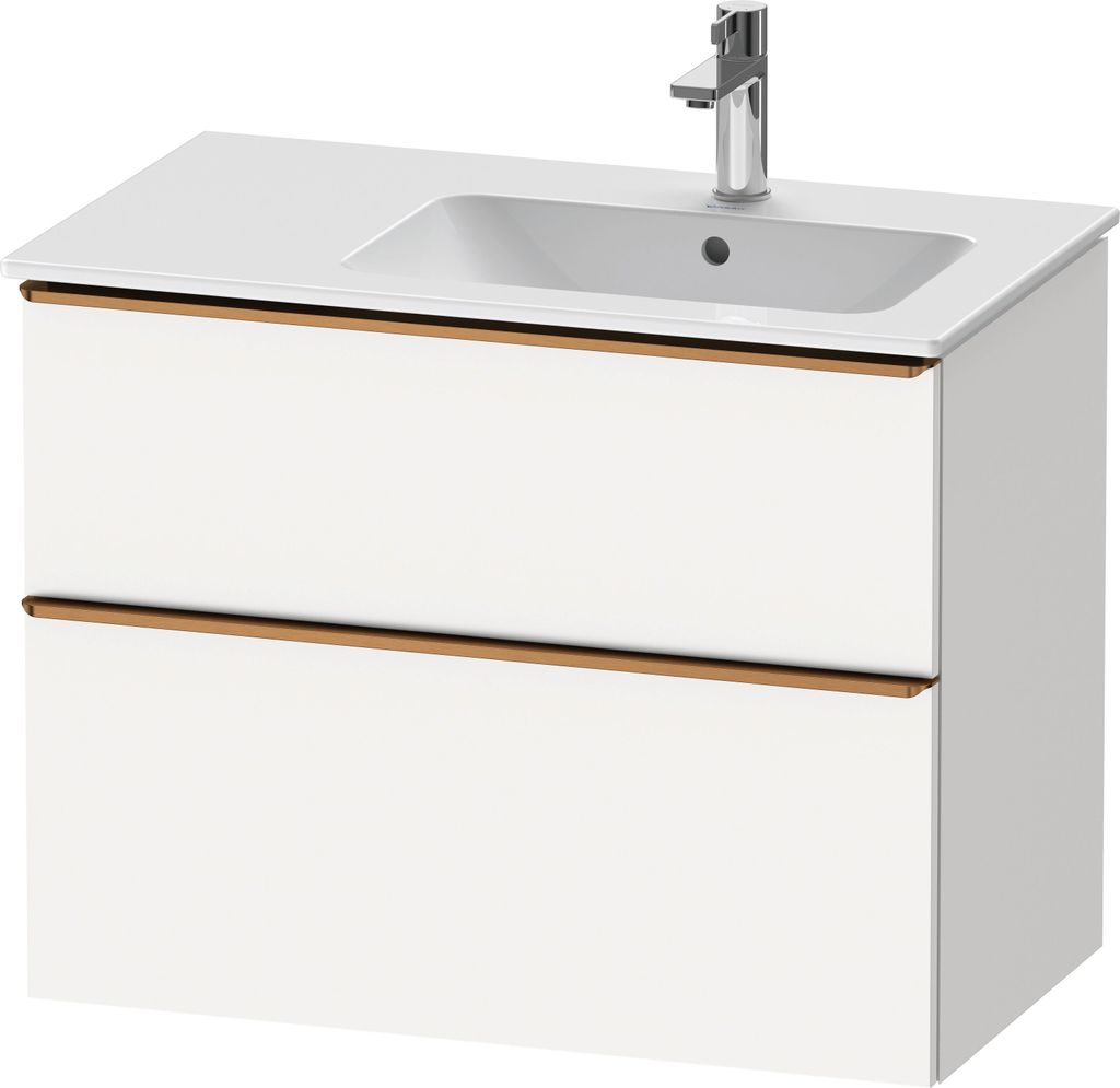 Duravit D-Neo Waschtischunterbau wandhängend, 810x625x462mm, 1 Auszug, 1 Schubkasten, mit Griff Bronze gebürstet, DE4367004180000