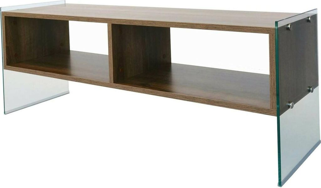 Fernsehschrank Dbennace, Ständer für Wohnzimmerfernseher, Niedriges Wohnzimmer-Sideboard, TV-Ständerbasis, 120x35h45 cm, Nussbaum
