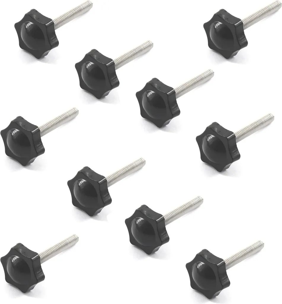 Vis à ailettes étoilées en inox RVS inoxydable - Serrage manuel x10