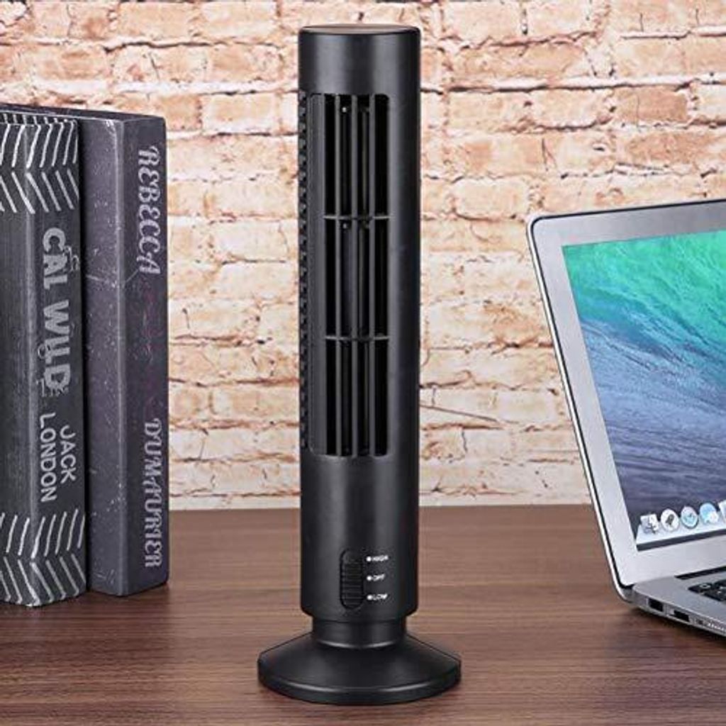 FDIT tragbarer Luftkühler vertikales blasenloser Design, USB -Desktop -Lüfter -Mini -Kühlturm, ruhige persönliche Auflage nach Hause, Büro, Sc...