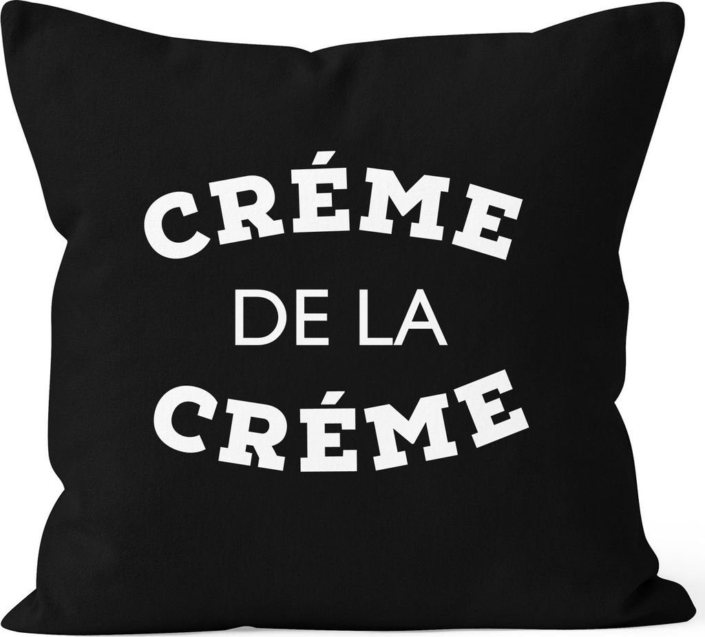 Kissenbezug Creme de la Creme Deko-Kissen MoonWorks schwarz unisize