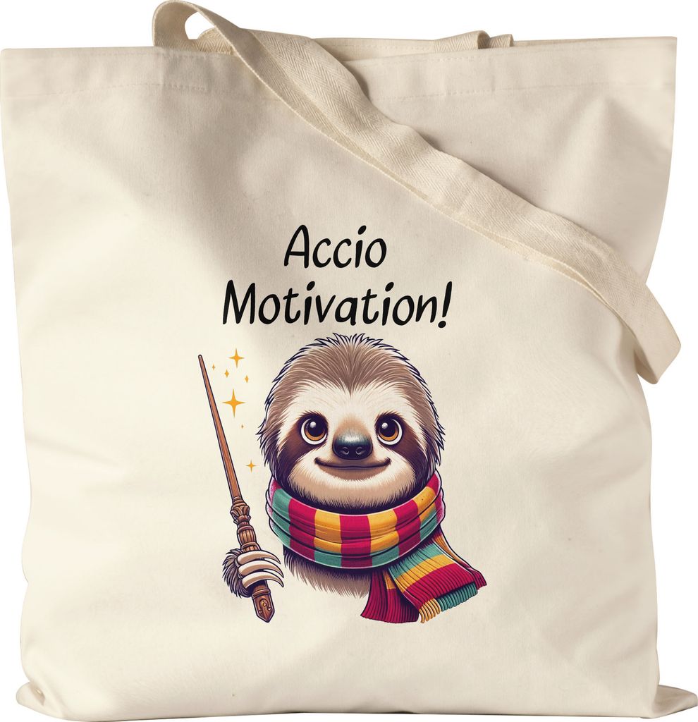 Accio Motivation Faultier Jutebeutel - Lustiges Büro Geschenk