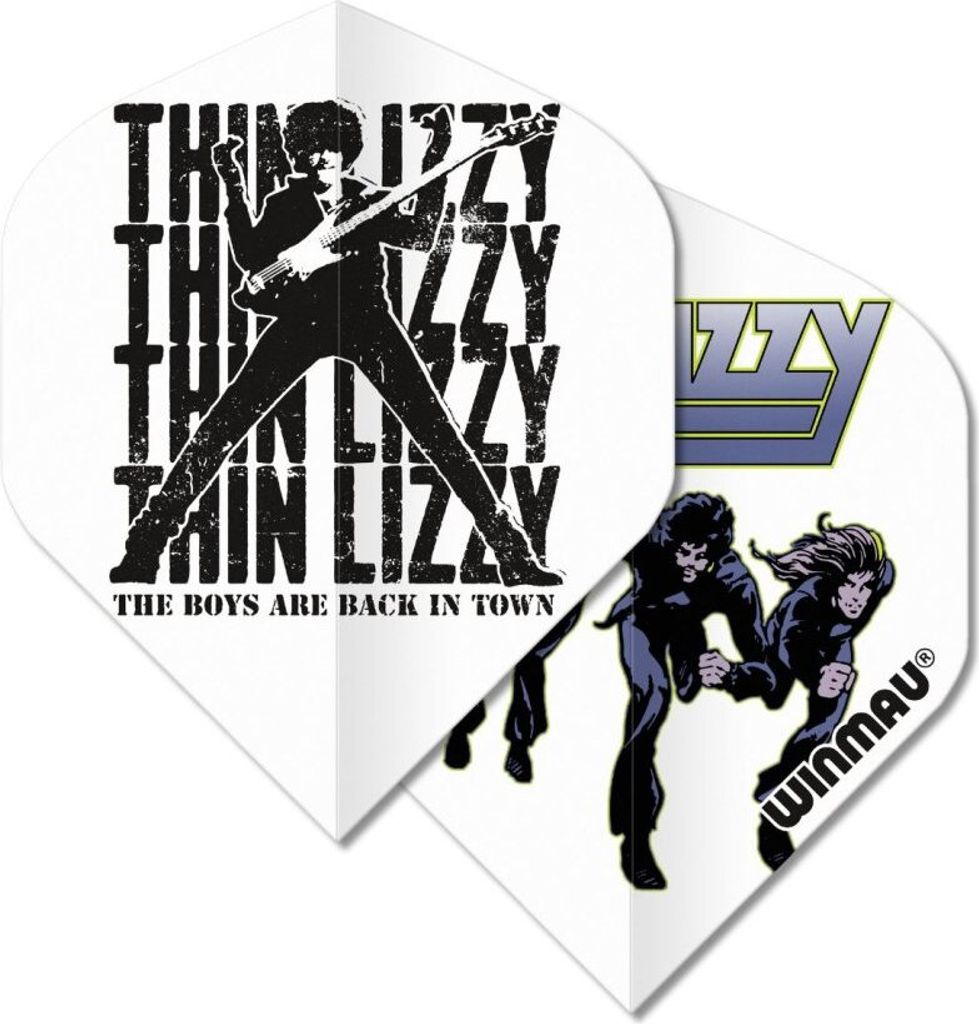 Winmau Darts Rhino Standard Rock Legends Thin Lizzy White Flights 6905.247
