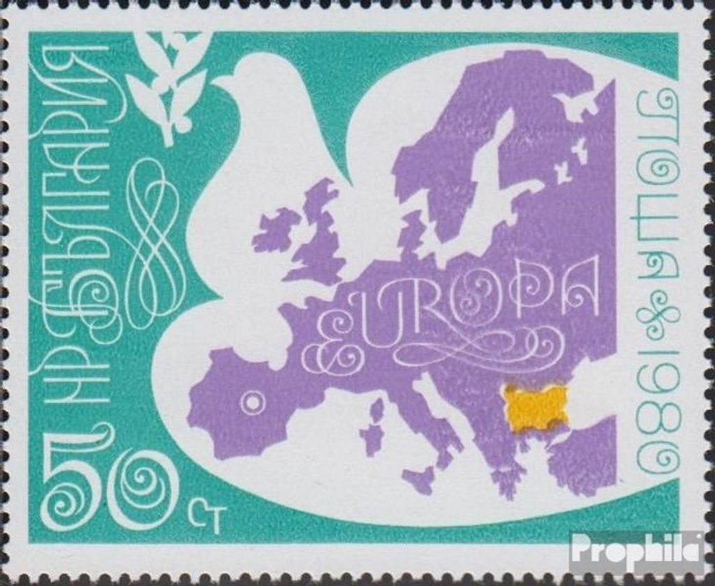 Briefmarken Bulgarien 1980 Mi 2934 (kompl.Ausg.) postfrisch KSZE in Madrid