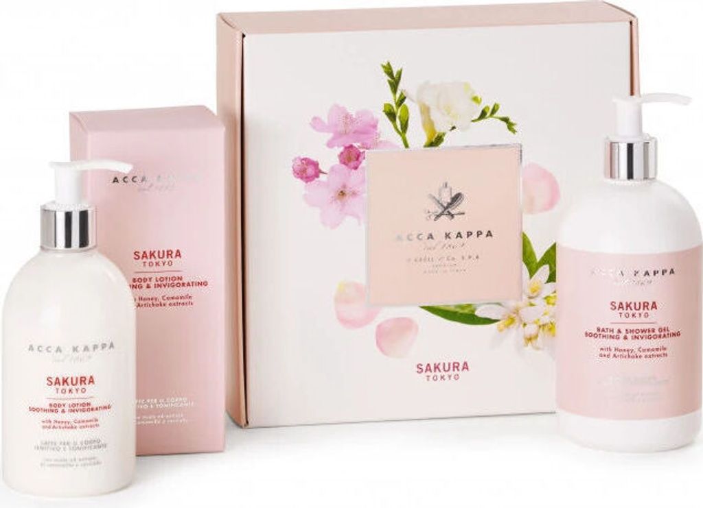 Acca Kappa Sakura Tokyo Gift set: shower gel 500ml + body lotion 300ml