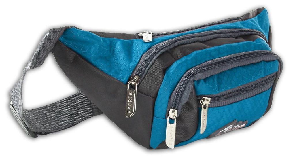 Nylonová taška Street Dámský pánský batoh Fanny Pack Blue Obrázek produktu 